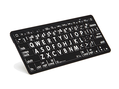 LargePrint Wit op Zwart – Bluetooth Mini Keyboard