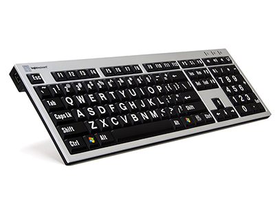 LargePrint Wit op Zwart – PC Slim Line Keyboard